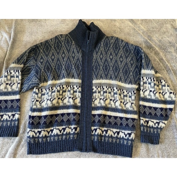 VTG AMERICAN PRIORITY SWEATER - USA - Men's Full‎ Zip Cardigan W/Pockets XL - Picture 1 of 6